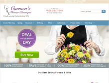 Tablet Screenshot of carmensflowerboutiqueandgifts.com